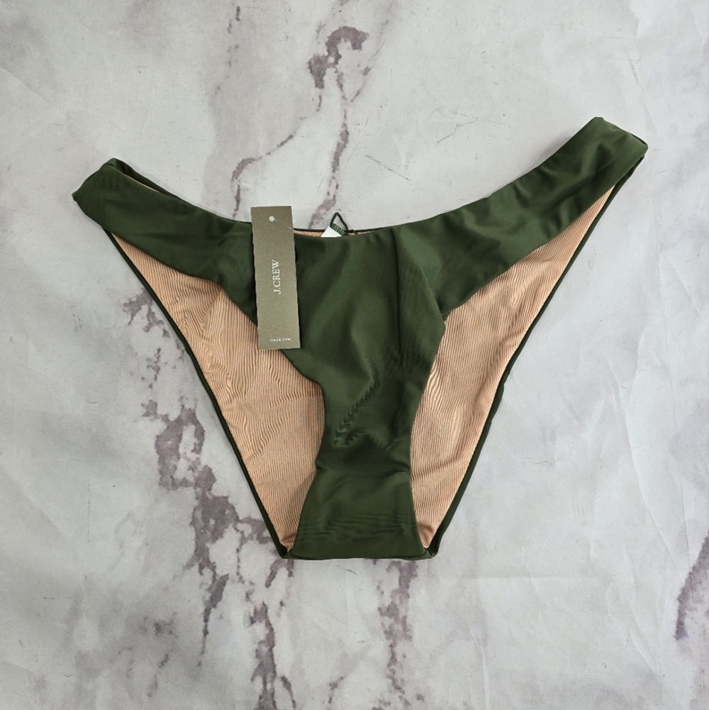 J. Crew Olive Green and Nude Bikini Bottoms